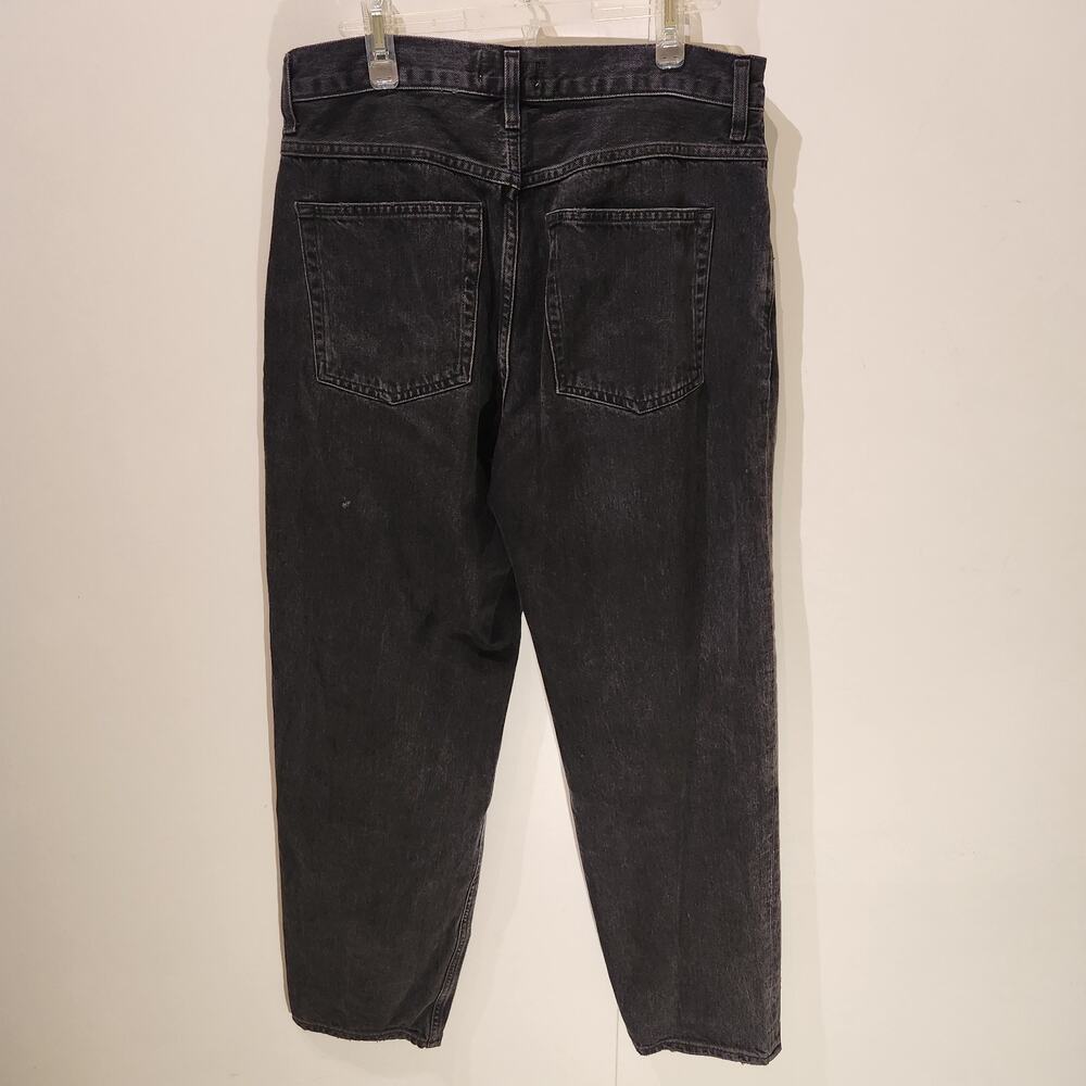 AGOLDE Women's 29 Tapered Baggy Rigid Denim High Rise Jean Shambles Washed Black - Picture 6 of 11